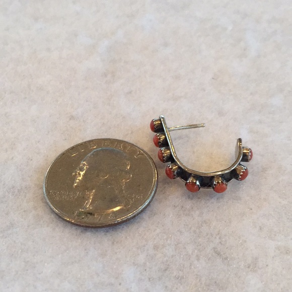 Coral & Sterling Earrings - Picture 3 of 4